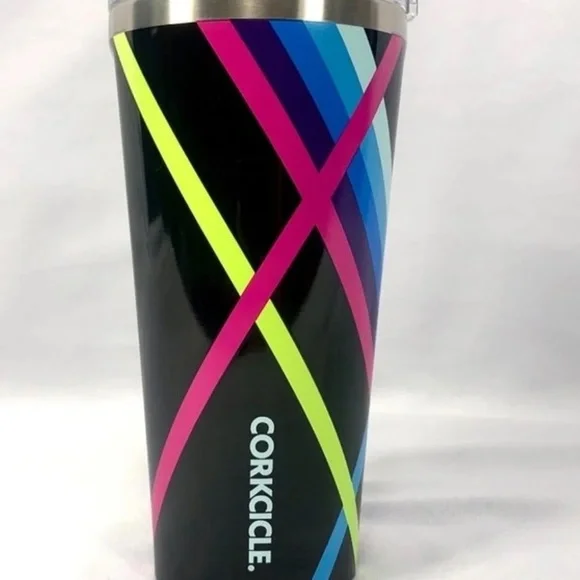 2022 Disney Parks Epcot Spaceship Earth Rainbow Corkcicle Tumbler Bottle - NEW - Picture 1 of 3